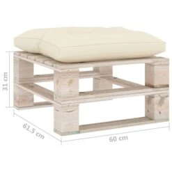 Repose-pied Palette De Jardin Avec Coussin Crème Bois De Pin 11 Repose-pied Palette De Jardin Avec Coussin Crème Bois De Pin -Mobilier De Jardin Soldes repose pied palette de jardin avec coussin creme bois de pin 8720286304877 1194713
