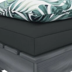 Repose-pied Palette De Jardin Avec Coussin Fleur Bois -Mobilier De Jardin Soldes repose pied palette de jardin avec coussin fleur bois 8719883898711 1281194