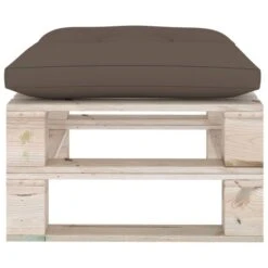 Repose-pied Palette De Jardin Avec Coussin Taupe Bois De Pin -Mobilier De Jardin Soldes repose pied palette de jardin avec coussin taupe bois de pin 8720286304853 1194698