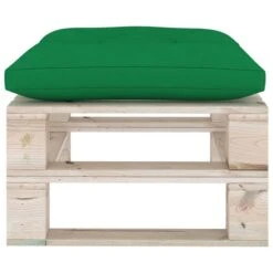 Repose-pied Palette De Jardin Avec Coussin Vert Bois De Pin -Mobilier De Jardin Soldes repose pied palette de jardin avec coussin vert bois de pin 8720286304907 1194716