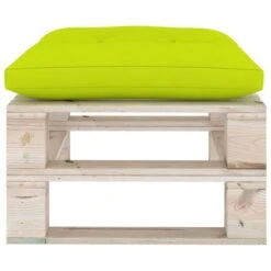 Repose-pied Palette De Jardin Avec Coussin Vert Vif Bois De Pin -Mobilier De Jardin Soldes repose pied palette de jardin avec coussin vert vif bois de pin 8720286304945 1211956