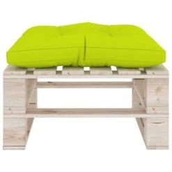 Repose-pied Palette De Jardin Avec Coussin Vert Vif Bois De Pin -Mobilier De Jardin Soldes repose pied palette de jardin avec coussin vert vif bois de pin 8720286304945 1211957