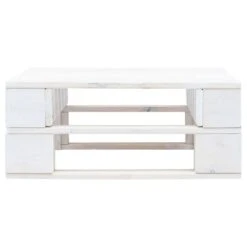 Repose-pied Palette De Jardin Bois Blanc -Mobilier De Jardin Soldes repose pied palette de jardin bois blanc 3666722762373 1218178