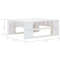 Repose-pied Palette De Jardin Bois Blanc -Mobilier De Jardin Soldes repose pied palette de jardin bois blanc 3666722762373 1218180