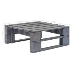 Repose-pied Palette De Jardin Bois Gris -Mobilier De Jardin Soldes repose pied palette de jardin bois gris 3666722763356 1217157