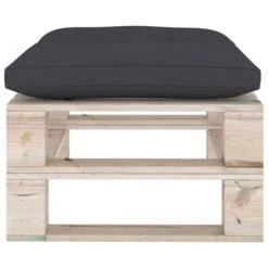 Repose-pied Palette De Jardin Et Coussin Anthracite Bois De Pin -Mobilier De Jardin Soldes repose pied palette de jardin et coussin anthracite bois de pin 8720286304846 1194692