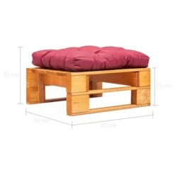 Repose-pied Palette De Jardin Et Coussin Rouge Marron Miel Bois 5 Repose-pied Palette De Jardin Et Coussin Rouge Marron Miel Bois -Mobilier De Jardin Soldes repose pied palette de jardin et coussin rouge marron miel bois 3666722887168 1177156