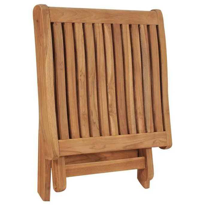Repose-pied Pliable 46,5x49x41,5 Cm Bois De Teck Solide 4 Repose-pied Pliable 46,5x49x41,5 Cm Bois De Teck Solide – Image 4