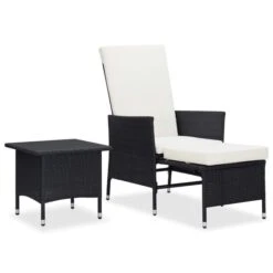 Produits populaires 9 Salon De Jardin 2 Pcs Avec Coussins Résine Tressée Noir 2