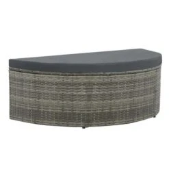 Salon De Jardin Avec Parasol Résine Tressée Et Tissu Gris Uvo -Mobilier De Jardin Soldes salon de jardin avec parasol resine tressee et tissu gris uvo 3666722560955 383573