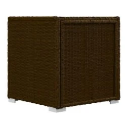 Set Chaise Longue Et Table Tissu Blanc Et Résine Marron Viali -Mobilier De Jardin Soldes set chaise longue et table tissu blanc et resine marron 3666722554428 389560