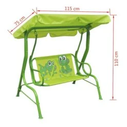 Siège Balançoire Pour Enfants Vert -Mobilier De Jardin Soldes siege balancoire pour enfants vert 3666722181273 1216933