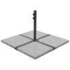 Socle De Parasol Avec Plaques De Poids Gris Et Noir 2