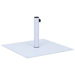 Socle De Parasol Blanc Acier Carré 17 Kg