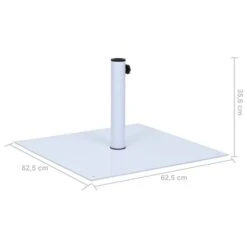 Socle De Parasol Blanc Acier Carré 17 Kg -Mobilier De Jardin Soldes socle de parasol blanc acier carre 17 kg 8719883806105 1303375