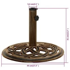 Socle De Parasol Bronze 44x44x31 Cm Fonte -Mobilier De Jardin Soldes socle de parasol bronze 44x44x31 cm fonte 3666722124706 1345247