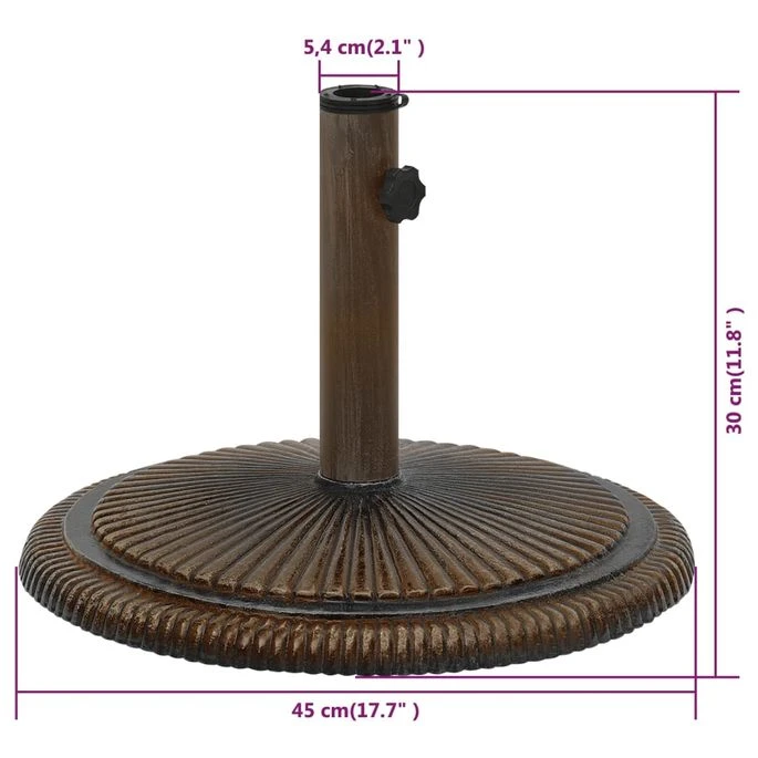 Socle De Parasol Bronze 45x45x30 Cm Fonte 7 Socle De Parasol Bronze 45x45x30 Cm Fonte – Image 7