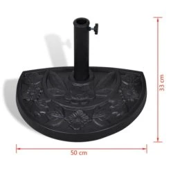 Socle De Parasol Demi-rond Résine -Mobilier De Jardin Soldes socle de parasol demi rond resine 3666722186773 1209704