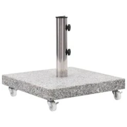 Socle De Parasol Granite 30 Kg Carré Gris