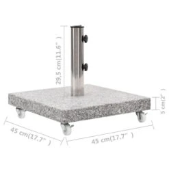 Socle De Parasol Granite 30 Kg Carré Gris -Mobilier De Jardin Soldes socle de parasol granite 30 kg carre gris 3666722179201 1219000