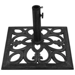 Socle De Parasol Noir 47x47x33 Cm Fonte -Mobilier De Jardin Soldes socle de parasol noir 47x47x33 cm fonte 3666722145855 1297809