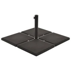 Socle De Parasol Noir Béton Carré 12 Kg