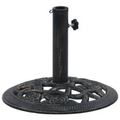 Socle De Parasol Noir Et Bronze 9 Kg 40 Cm Fonte