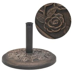 Socle De Parasol Résine Rond Bronze 9 Kg
