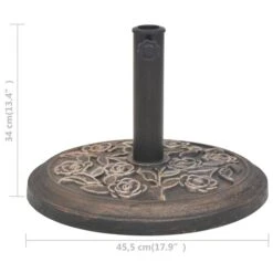 Socle De Parasol Résine Rond Bronze 9 Kg -Mobilier De Jardin Soldes socle de parasol resine rond bronze 9 kg 3666722184090 1213031