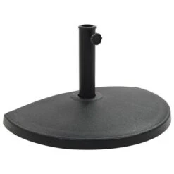 Socle Demi-rond De Parasol Polyrésine 15 Kg Noir