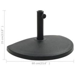 Socle Demi-rond De Parasol Polyrésine 15 Kg Noir -Mobilier De Jardin Soldes socle demi rond de parasol polyresine 15 kg noir 3666722180283 1217806