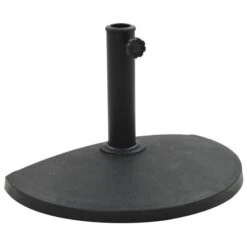 Socle Demi-rond De Parasol Polyrésine 9 Kg Noir