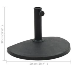 Socle Demi-rond De Parasol Polyrésine 9 Kg Noir -Mobilier De Jardin Soldes socle demi rond de parasol polyresine 9 kg noir 3666722180290 1217800