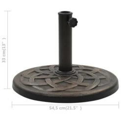 Socle Rond De Parasol Polyrésine 19 Kg Bronze -Mobilier De Jardin Soldes socle rond de parasol polyresine 19 kg bronze 3666722180252 1217824