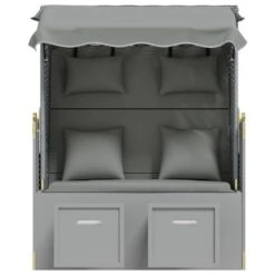 Strandkorb Avec Coussins Résine Tressée Et Bois Solide Gris 14 Strandkorb Avec Coussins Résine Tressée Et Bois Solide Gris -Mobilier De Jardin Soldes strandkorb avec coussins resine tressee et bois solide gris 3666722750981 1409653