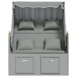 Strandkorb Avec Coussins Résine Tressée Et Bois Solide Gris 15 Strandkorb Avec Coussins Résine Tressée Et Bois Solide Gris -Mobilier De Jardin Soldes strandkorb avec coussins resine tressee et bois solide gris 3666722750981 1409654