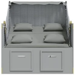 Strandkorb Avec Coussins Résine Tressée Et Bois Solide Gris 16 Strandkorb Avec Coussins Résine Tressée Et Bois Solide Gris -Mobilier De Jardin Soldes strandkorb avec coussins resine tressee et bois solide gris 3666722750981 1409655