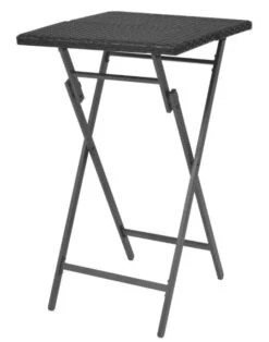 Table Bar Carrée Et 2 Chaises De Jardin Résine Tressée Noir Klark -Mobilier De Jardin Soldes table bar carree et 2 chaises de jardin resine tressee noir klark 3666722579117 259413