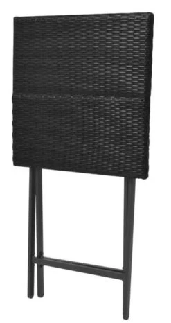 Table Bar Carrée Et 2 Chaises De Jardin Résine Tressée Noir Klark -Mobilier De Jardin Soldes table bar carree et 2 chaises de jardin resine tressee noir klark 3666722579117 259414