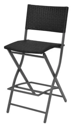 Table Bar Carrée Et 2 Chaises De Jardin Résine Tressée Noir Klark -Mobilier De Jardin Soldes table bar carree et 2 chaises de jardin resine tressee noir klark 3666722579117 259415