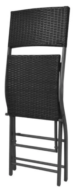 Table Bar Carrée Et 2 Chaises De Jardin Résine Tressée Noir Klark -Mobilier De Jardin Soldes table bar carree et 2 chaises de jardin resine tressee noir klark 3666722579117 259416