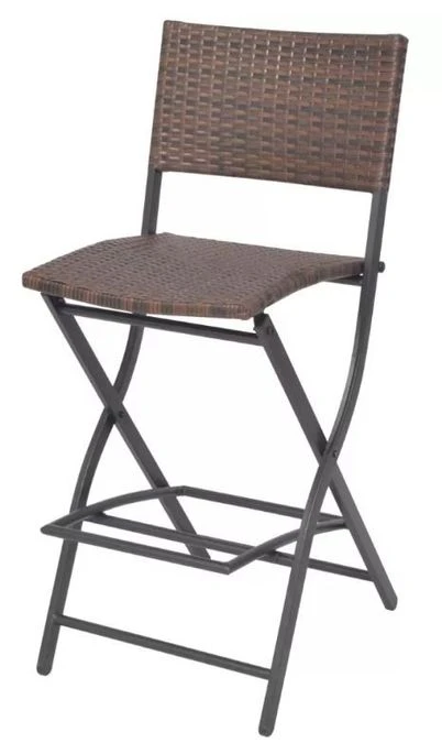 Table Bar Carrée Et 4 Chaises De Jardin Résine Tressée Marron Klark 6 Table Bar Carrée Et 4 Chaises De Jardin Résine Tressée Marron Klark – Image 6