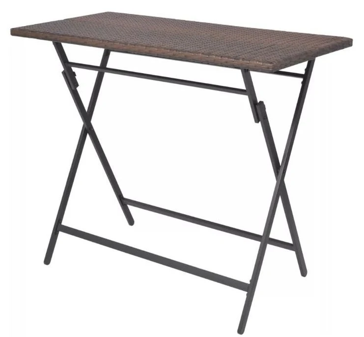 Table Bar Rectangulaire Et 4 Chaises De Jardin Résine Tressée Marron Klark 4 Table Bar Rectangulaire Et 4 Chaises De Jardin Résine Tressée Marron Klark – Image 4