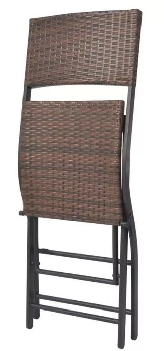 Table Bar Rectangulaire Et 4 Chaises De Jardin Résine Tressée Marron Klark 6 Table Bar Rectangulaire Et 4 Chaises De Jardin Résine Tressée Marron Klark – Image 6