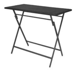 Table Bar Rectangulaire Et 4 Chaises De Jardin Résine Tressée Noir Klark -Mobilier De Jardin Soldes table bar rectangulaire et 4 chaises de jardin resine tressee noir klark 3666722579087 259430