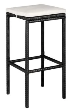 Table De Bar Rectangulaire Et 2 Tabourets De Jardin Résine Tressée Noir Klark -Mobilier De Jardin Soldes table de bar rectangulaire et 2 tabourets de jardin resine tressee noir klark 3666722576925 264098