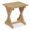 Tabouret De Jardin Teck Massif Clair Ketia - Lot De 2