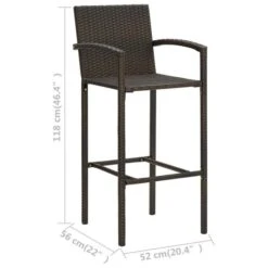Tabourets De Bar 2 Pcs Marron Résine Tressée -Mobilier De Jardin Soldes tabourets de bar 2 pcs marron resine tressee 3666722354837 943905