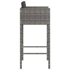 Tabourets De Bar 4 Pcs Avec Coussins Gris Résine Tressée -Mobilier De Jardin Soldes tabourets de bar 4 pcs avec coussins gris resine tressee 3666722243377 1102439