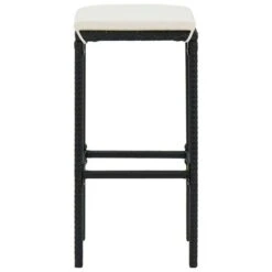 Tabourets De Bar Avec Coussins 4 Pcs Noir Résine Tressée -Mobilier De Jardin Soldes tabourets de bar avec coussins 4 pcs noir resine tressee 3666722354875 943870